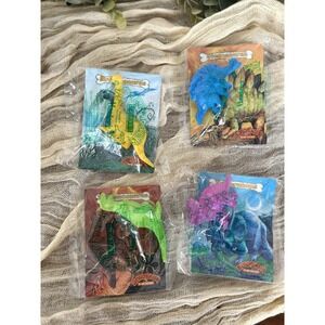 Vintage Hardees Dinosaur In My Pocket Set‎ of 4 (1993) SEALED Kids Meal Toys